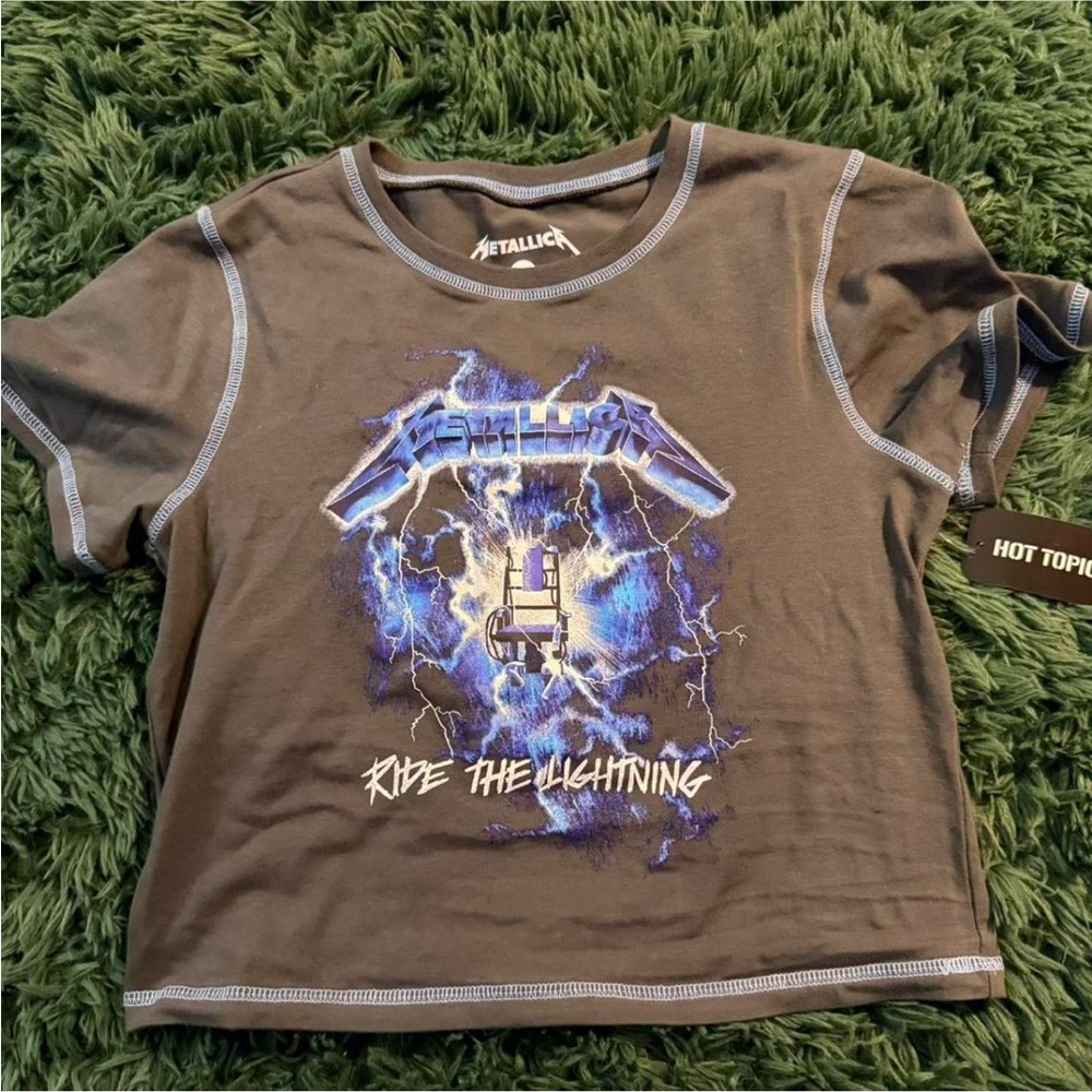 metallica hot topic crop top